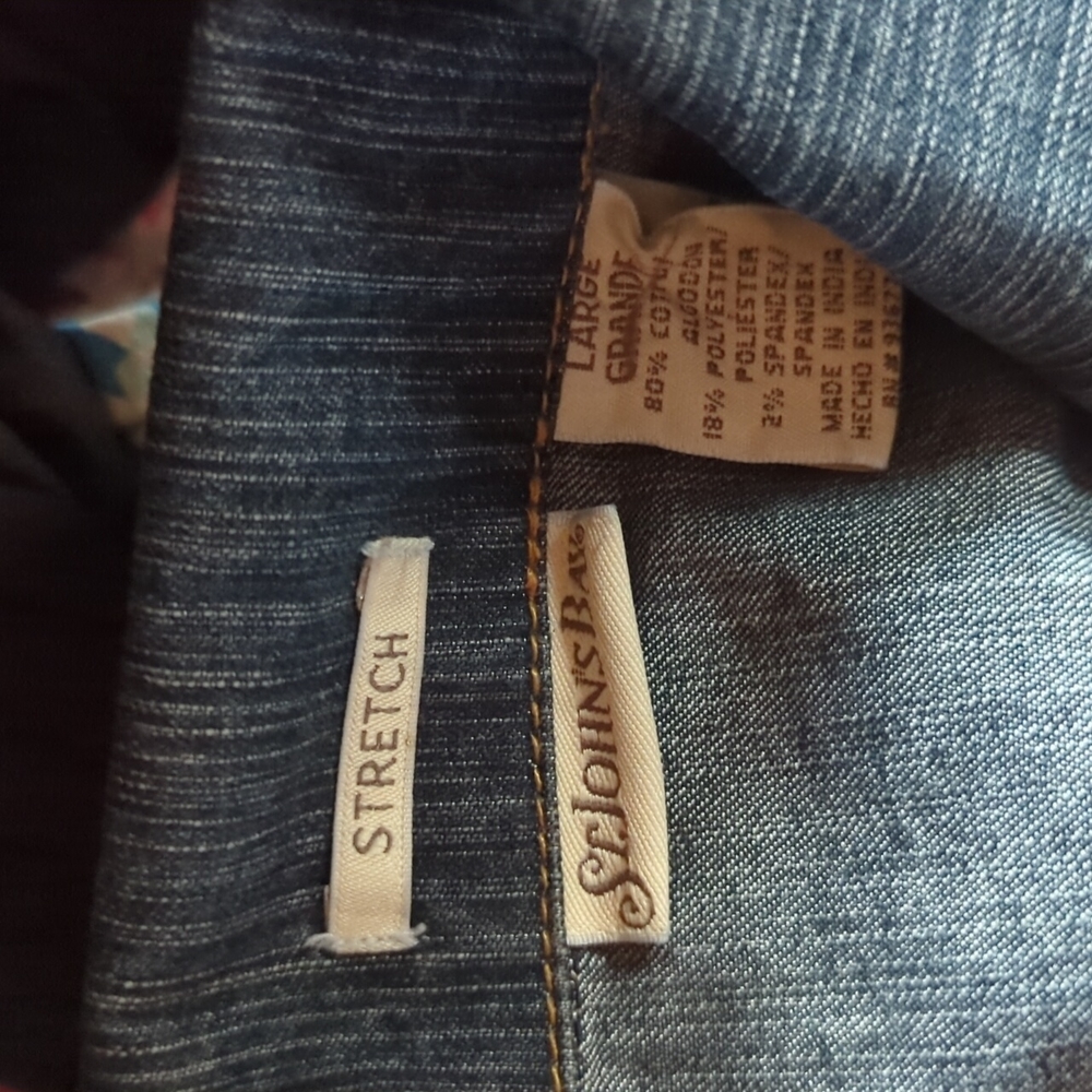 St. John's Bay stretch jean jacket large
